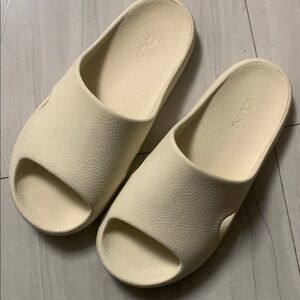 Cream Slide Sandals
